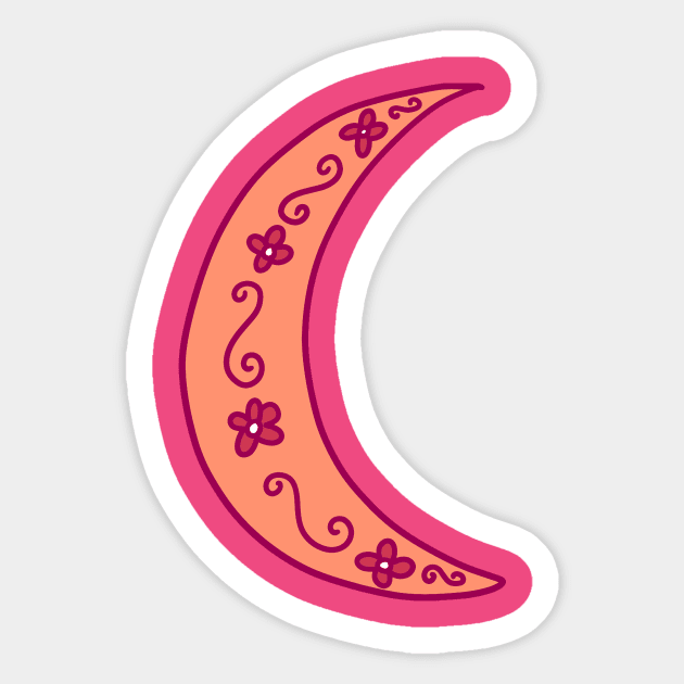 Elegant Moon Sticker by saradaboru